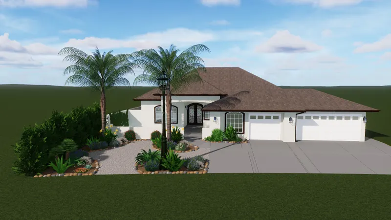 Completed landscape project at a home in Madera, CA