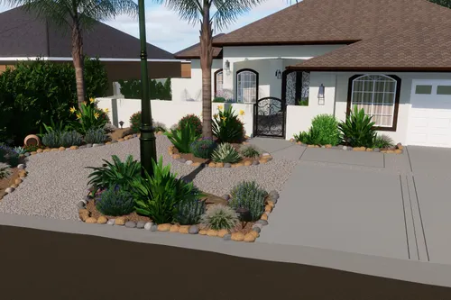 Custom landscape design plan for a home in Madera, CA